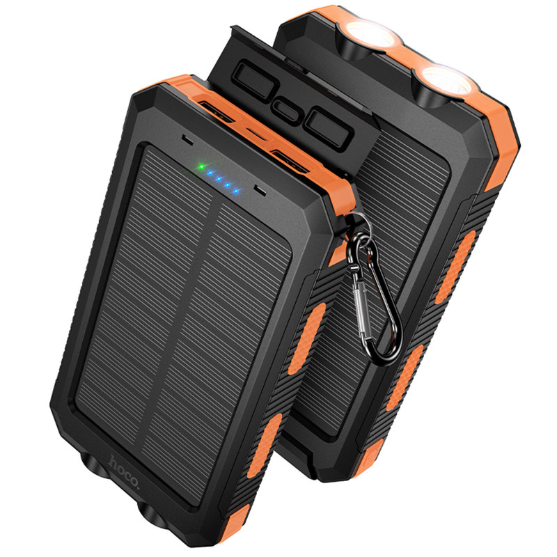 Power Bank Hoco 8000 mAh J164 Platinum solar 10.5W with lighting (Black)