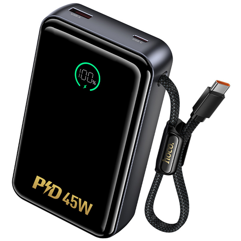 Power Bank Hoco 20000 mAh Q54 Shine PD45W with cable (Metal gray)