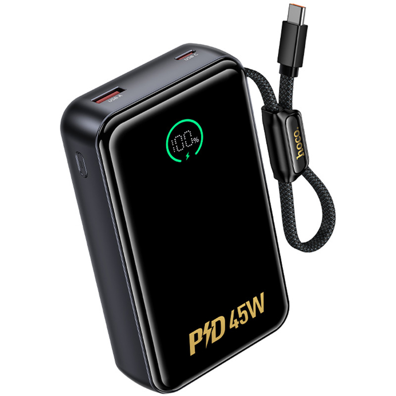 Фото Power Bank Hoco 20000 mAh Q54 Shine PD45W with cable (Metal gray) в маназині vchehle.ua