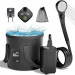 Фото Портативный душ Spopal Pro Water Temp and Battery Level Indicator 6000mAh + bucket 20L (USB-C) (Black) на vchehle.ua