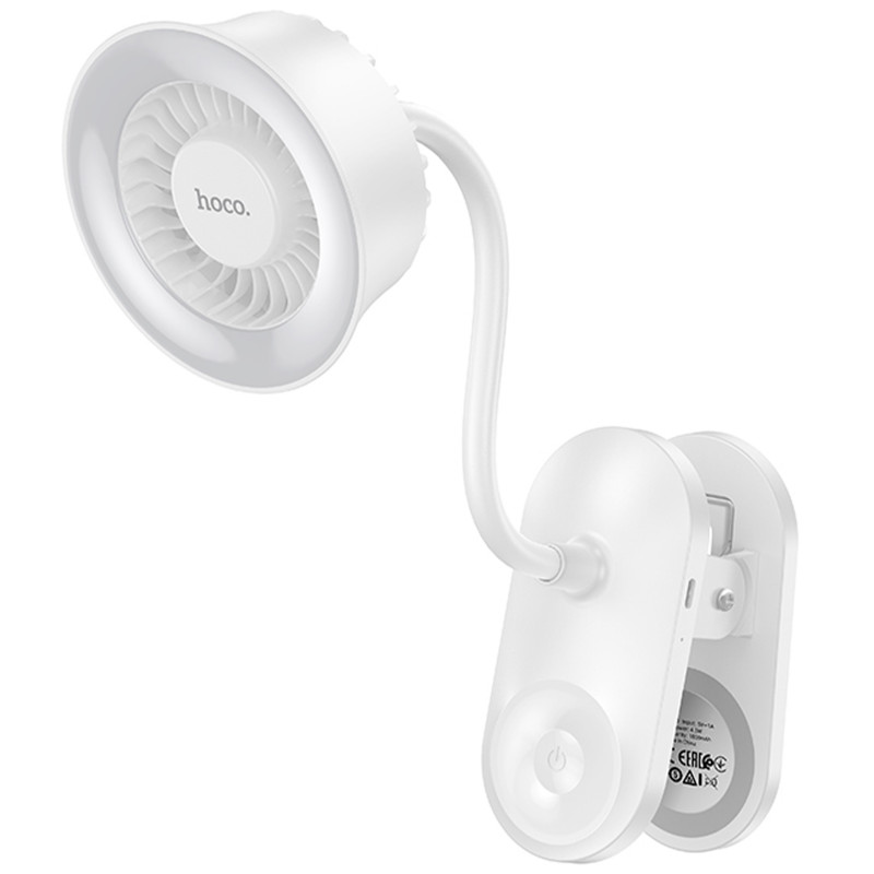 Портативный вентилятор Hoco HX610 handheld folding fan 1800 mAh (White) в магазине vchehle.ua