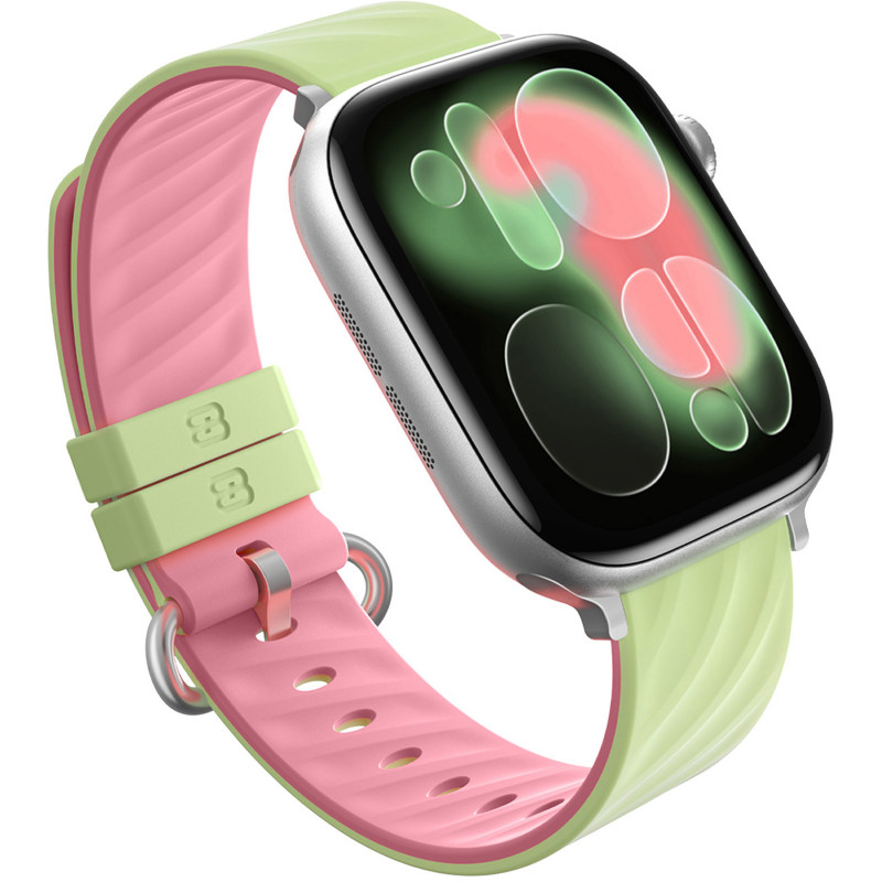 Ремешок BlueO Lollipop Silicone для Apple Watch 38/40/41/42mm(ser.10) (Pink Green)