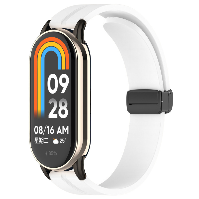 Ремешок Line Magnetic для Xiaomi Mi Band 9/8/10 (Белый / White)