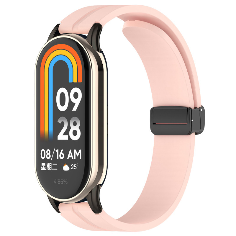 Ремешок Line Magnetic для Xiaomi Mi Band 9/8/10 (Розовый / Pink)