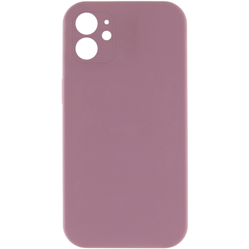Silicone Case Square Full Camera Protective (AA) NOLOGO на Apple iPhone 11 (6.1") (Ліловий / Lilac Pride)