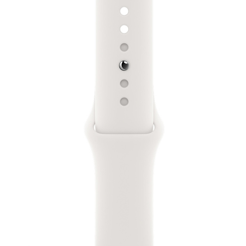 Фото Силіконовий ремінець на Apple Watch 38/40/41/42mm(ser.10) (Білий / White) в маназині vchehle.ua