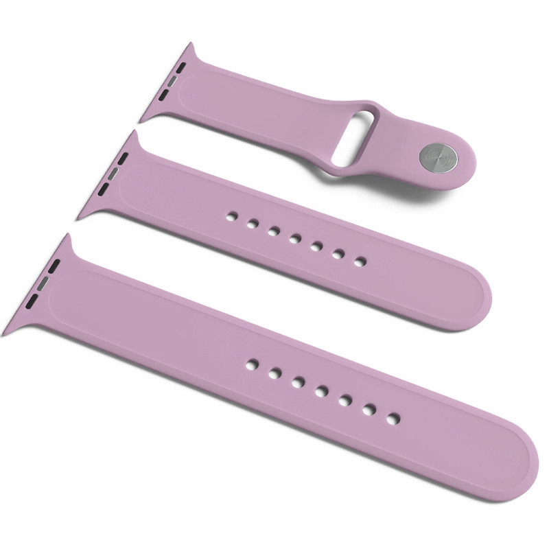 Силиконовый ремешок для Apple Watch Sport Band 38/40/41/42mm(ser.10) (S/M & M/L) 3pcs (Лиловый / Lilac Pride)