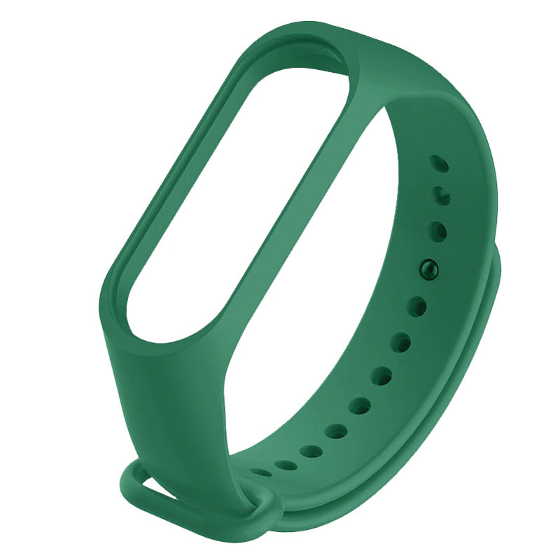 Силіконовий ремінець на Xiaomi Mi Band 3/4 (Зелений / Dark green)