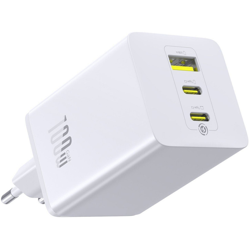 Фото СЗУ Baseus EnerFill FE11 Fast Charger PD100W+QC3.0 (1USB-A/2C) (P101821) (Moon White) в магазине vchehle.ua