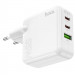 Фото СЗУ Hoco C115A Header PD65W+QC3.0 (1USB-A/2C) (White) в магазине vchehle.ua