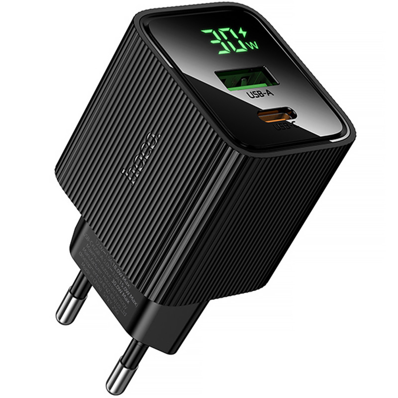 МЗП Hoco CS84A Excellent with digital display PD30W+QC3.0 (1USB-A/1C) (Black)