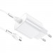Фото СЗУ Hoco N22 Jetta PD25W (1USB-C) + кабель Type-C to Type-C (Белый) на vchehle.ua
