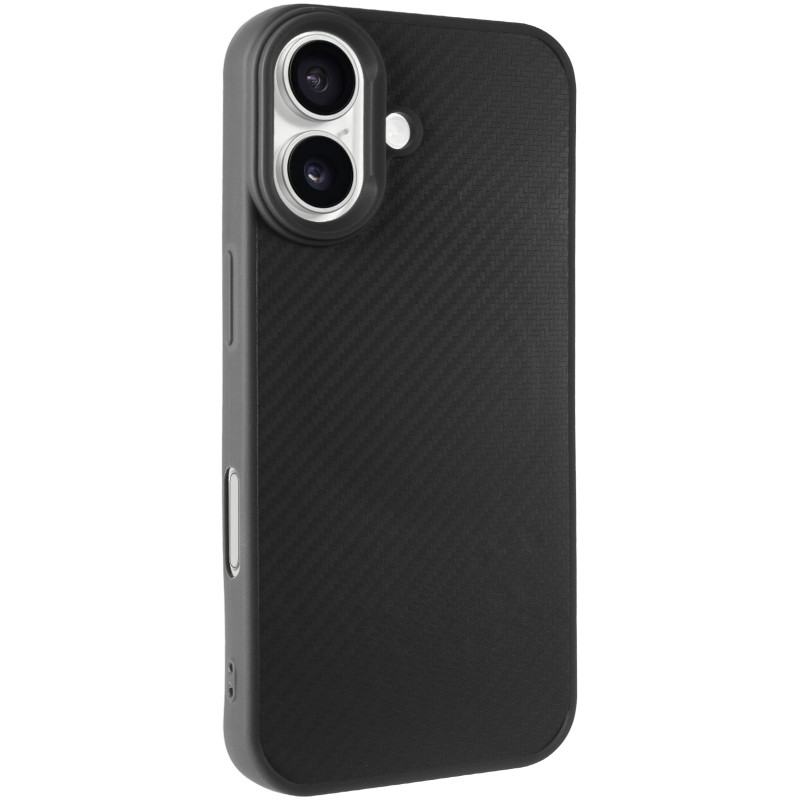 TPU чехол Carbon Protective with Magnetic safe для Apple iPhone 17 (6.3") (Black)