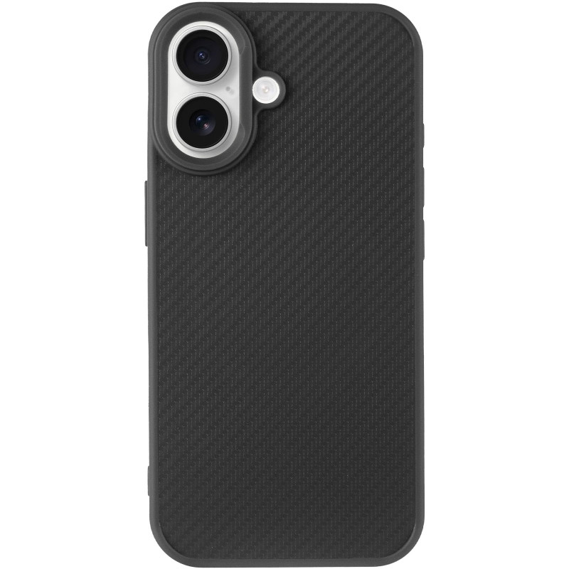 Фото TPU чехол Carbon Protective with Magnetic safe для Apple iPhone 17 (6.3") (Black) в магазине vchehle.ua