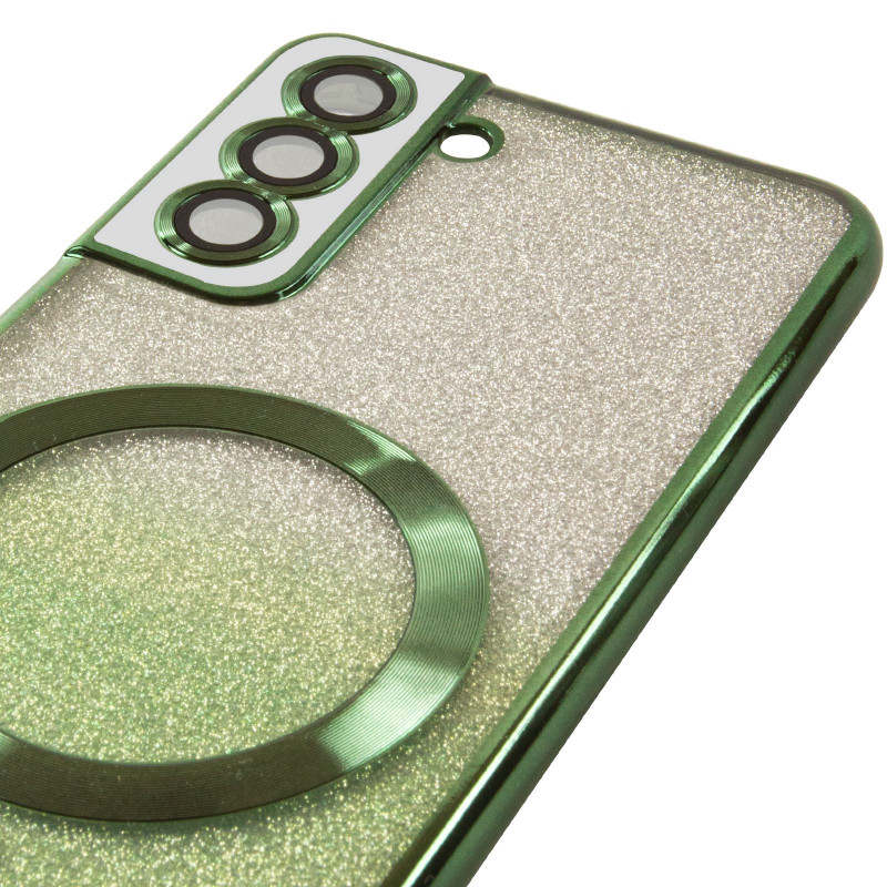 Фото TPU чохол Delight case with Magnetic Safe з захисними лінзами на камеру на Samsung Galaxy S21 FE (Зелений / Green) в маназині vchehle.ua