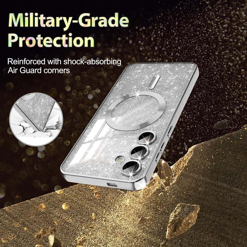 Фото TPU чехол Delight case with Magnetic Safe с защитными линзами на камеру для Samsung Galaxy S23 FE (Серый / Gray) на vchehle.ua