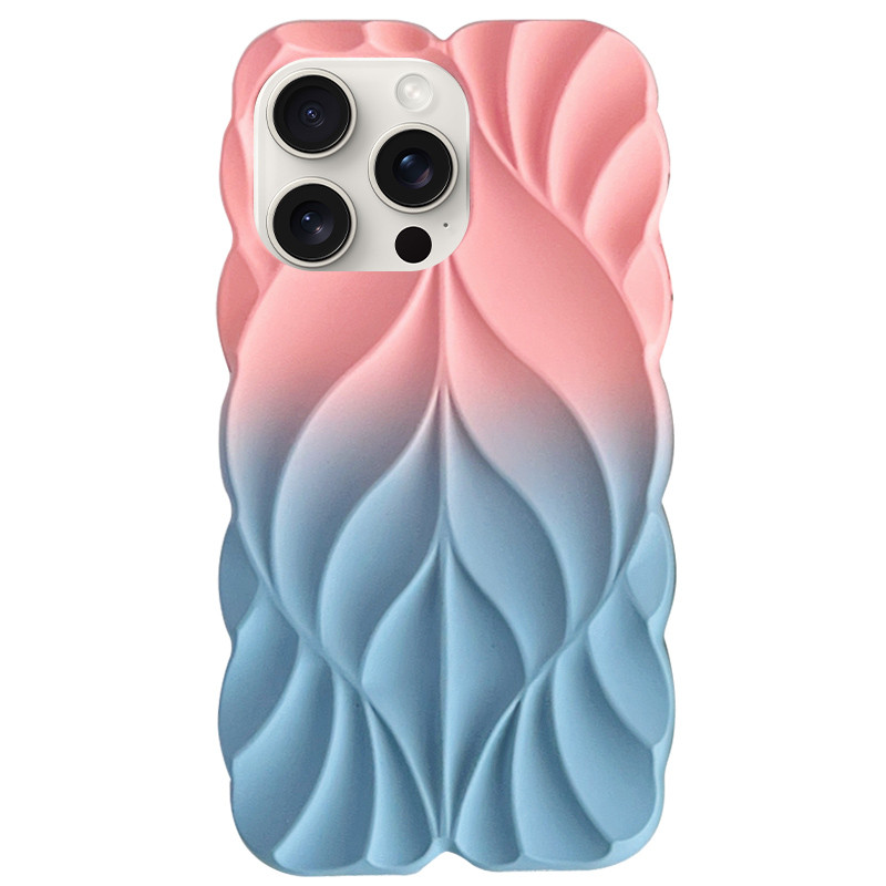 TPU чохол Leaf на Apple iPhone 14 Pro Max (6.7") (Pink / Blue)