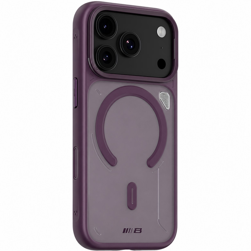 TPU+PC чохол Blueo Frosted Heat Dissip. with Magnetic Fit на Apple iPhone 17 Pro Max /18 Pro Max (6.9") (Бордовий / Deep Cherry)