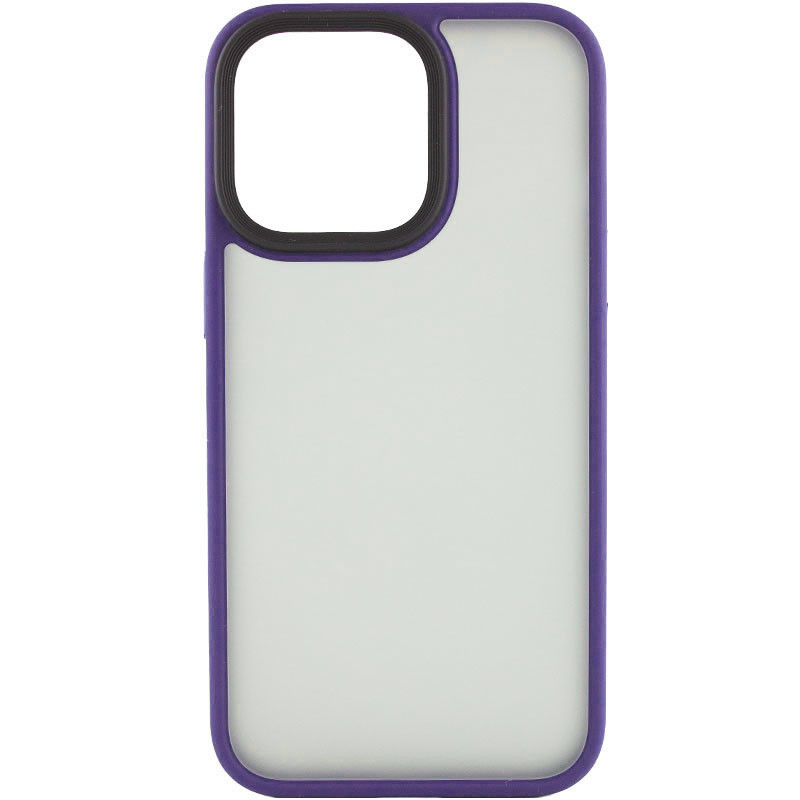 Фото TPU+PC чехол Metal Buttons для Apple iPhone 15 Pro (6.1") (Темно-фиолетовый / Dark Purple) в магазине vchehle.ua