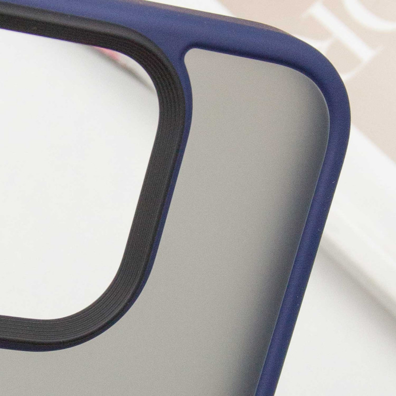 Заказать TPU+PC чехол Metal Buttons для Apple iPhone 16 Pro (6.3") (Синий / Navy Blue) на vchehle.ua