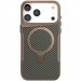 TPU+PC чехол Metal Buttons with Magnetic Fit Carbon Ring для Apple iPhone 17 Pro Max (6.9") (Золотой)