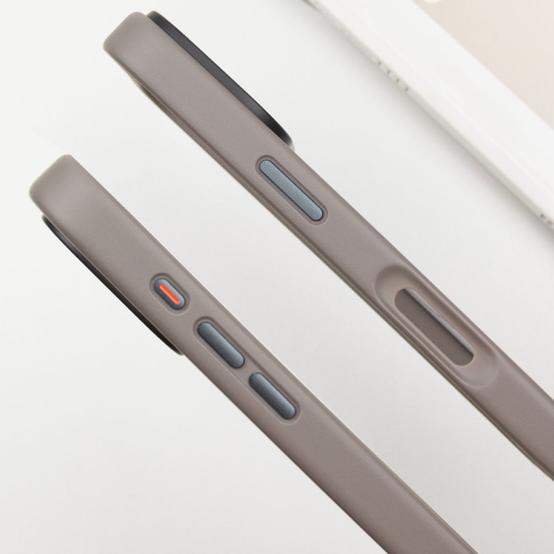TPU+PC чехол Metal Buttons with Magnetic Fit для Apple iPhone 16 Pro Max (6.9") (Серый / Grey) в магазине vchehle.ua