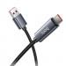 Фото Уцінка Дата кабель Hoco X112 Favor with display USB to Type-C 5A (1m) (М'ята упаковка / Black) в маназині vchehle.ua