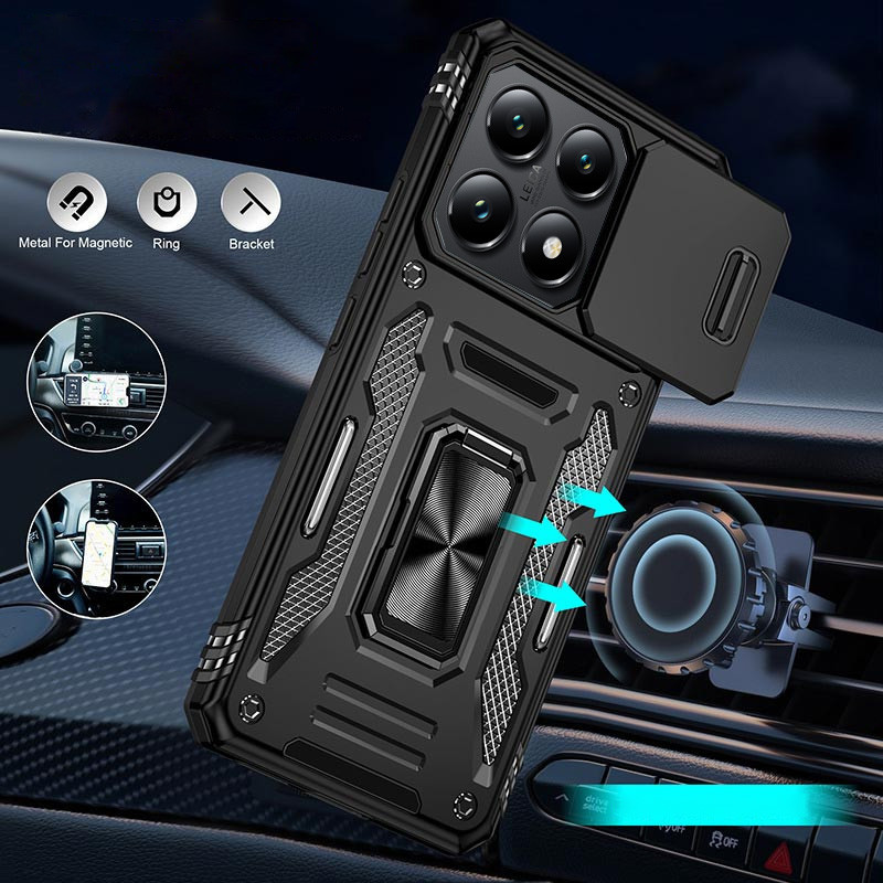 Фото Удароміцний чохол Camshield Army Ring на Xiaomi 17 (Чорний / Black) на vchehle.ua