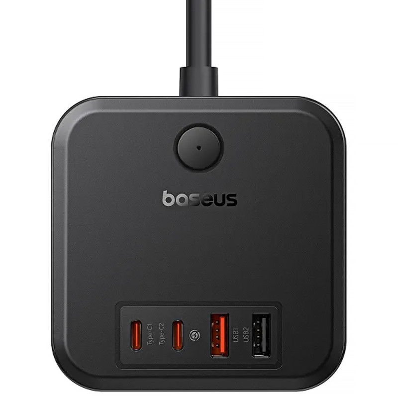 Фото Удлинитель Baseus PowerCombo PD30W+QC3.0 (2USB-A/2C/2Socket) (1.5m) (BPS30) (Cluster Black) на vchehle.ua