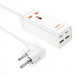 Удлинитель Hoco AC10A Talent PD65W+QC3.0 (2USB-A/2C/1xSocket) (1.5m) (White)