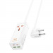 Удлинитель Hoco AC10A Talent PD65W+QC3.0 (2USB-A/2C/1xSocket) (1.5m) (White) в магазине vchehle.ua