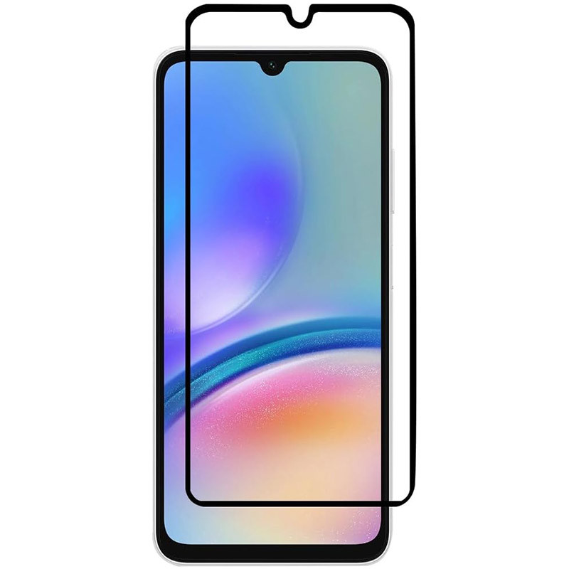 Защитное стекло 2.5D CP+ (full glue) для Samsung Galaxy A05s (Черный)