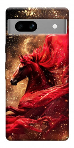 Чохол Red sparkles Horse для Google Pixel 7A
