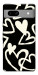 Чохол Black and white hearts для Google Pixel 7A