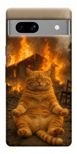 Чехол Burning cat для Google Pixel 7A