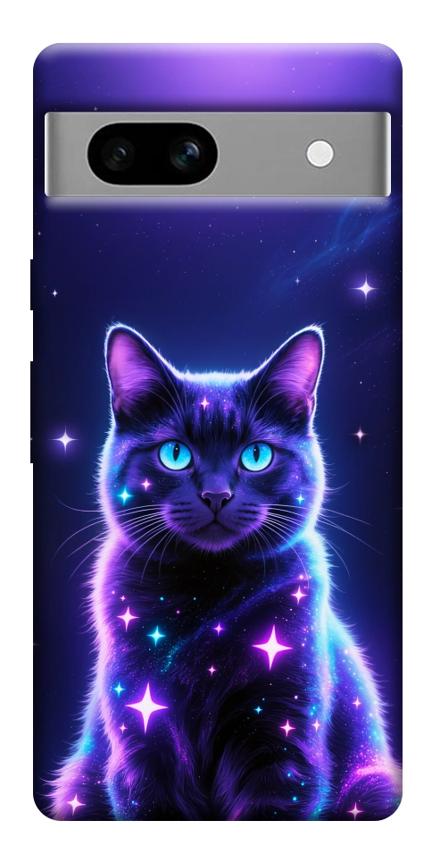 Чехол Galaxy purple cat для Google Pixel 7A