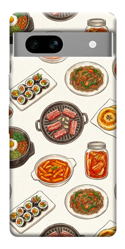 Чохол Korean food для Google Pixel 7A