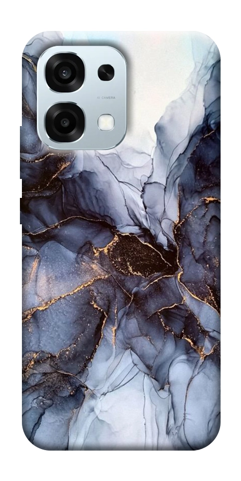 Чехол Черно-белый мрамор для Oppo A6 Pro