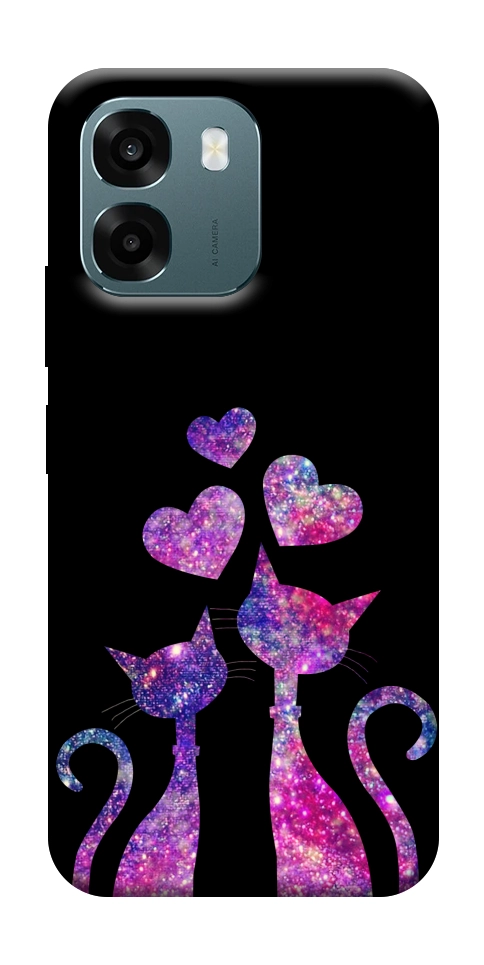 Чохол Космічні коти для Oppo A6