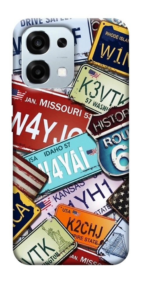 Чехол License plate для Oppo A6 Pro