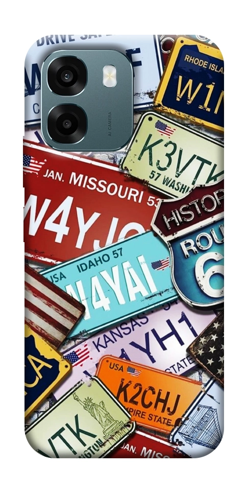 Чохол License plate для Oppo A6