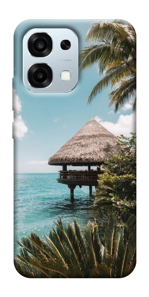 Чехол Тропический остров для Oppo A6 Pro