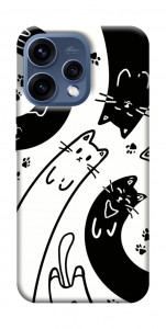 Чехол Черно-белые коты для Oppo Reno 15