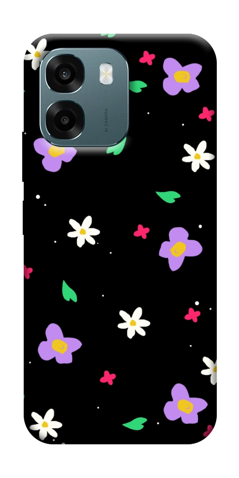Чохол Квіти та пелюстки для Oppo A6