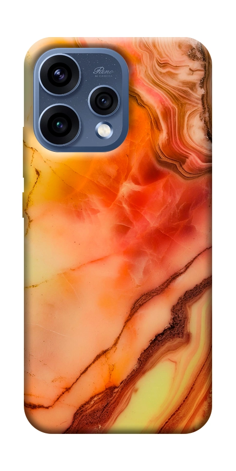 Чехол Красный коралл мрамор для Oppo Reno 15