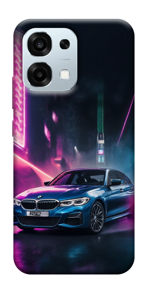 Чехол Неоновое BMW для Oppo A6 Pro