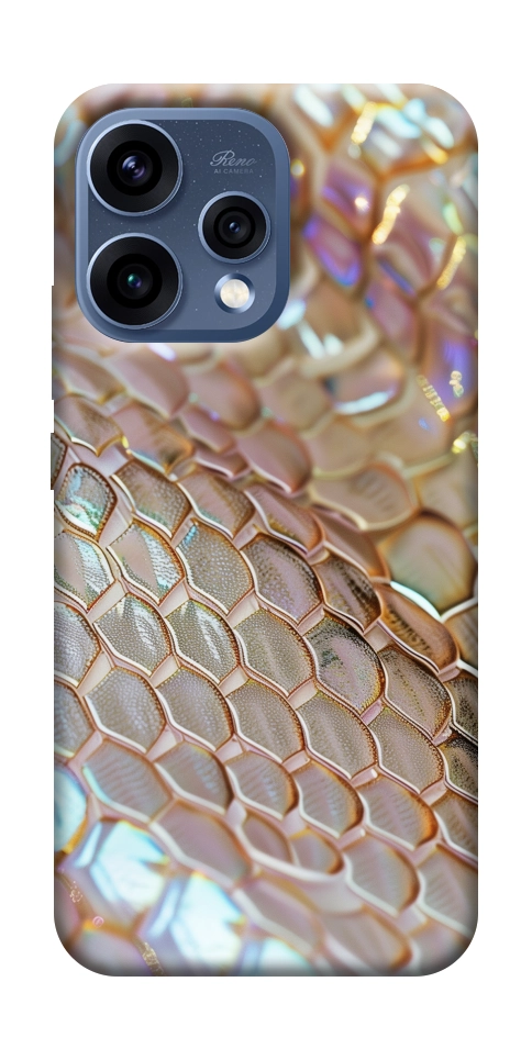 Чехол Gold snake skin для Oppo Reno 15