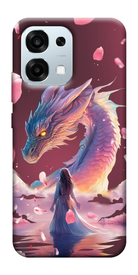 Чехол Girl and dragon для Oppo A6 Pro