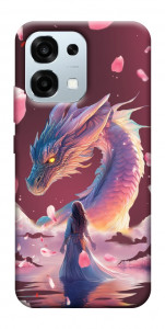 Чехол Girl and dragon для Oppo A6 Pro 5G