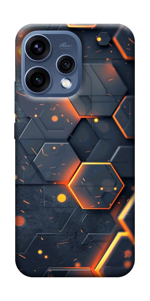 Чехол Burning hex pattern для Oppo Reno 15